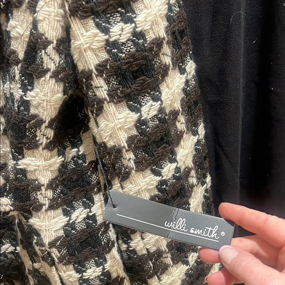 Willi Smith Black and Cream Checkered Blazer large - Picture 4 of 6